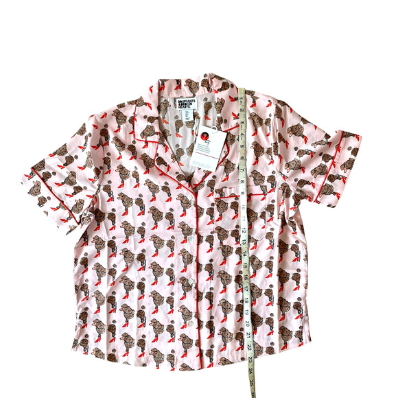 Pink Poodle Pajama Shorts Set Size SMALL by Bouffants & Broken Hearts New - Picture 14 of 16